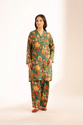 2 Piece Printed Slub Khaddar Printed (CP0221)